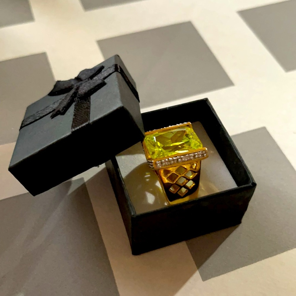 14KT ELECTROPLATED CUBIC ZIRCONIA
